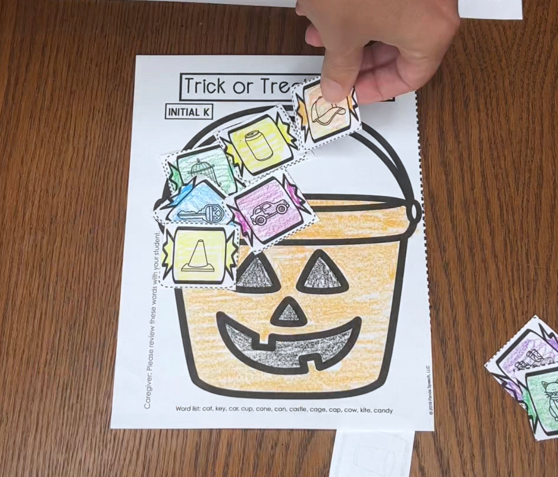 Trick or Treat Speech ~ One Page Speech and Language Craft