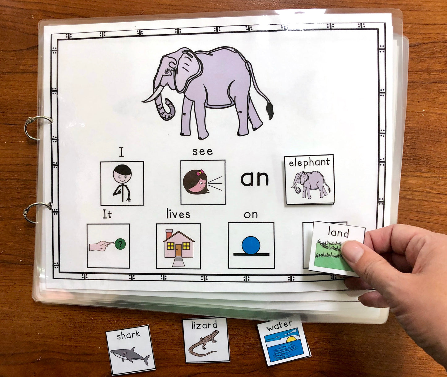 Functional Vocabulary Book: Land or Water Animal? Print & Make Book