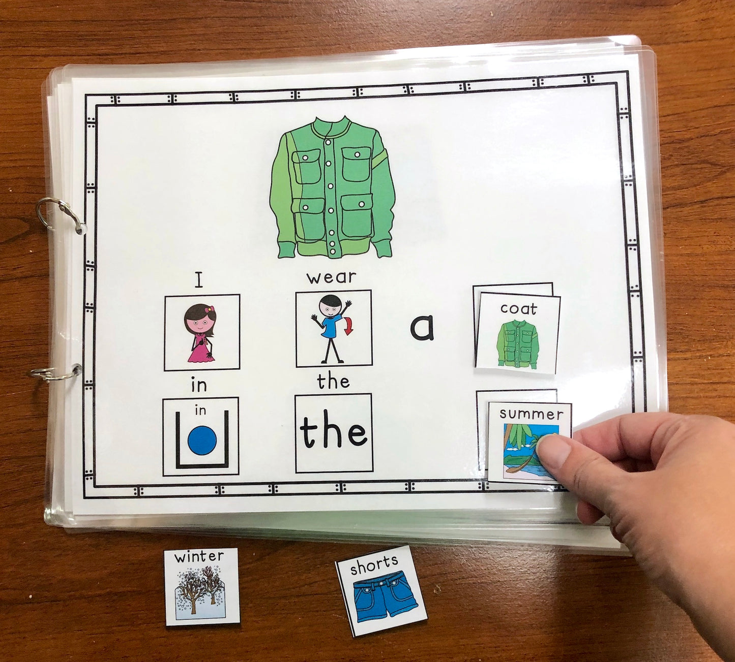 Functional Vocabulary Book: Seasonal Clothing Print & Make Book