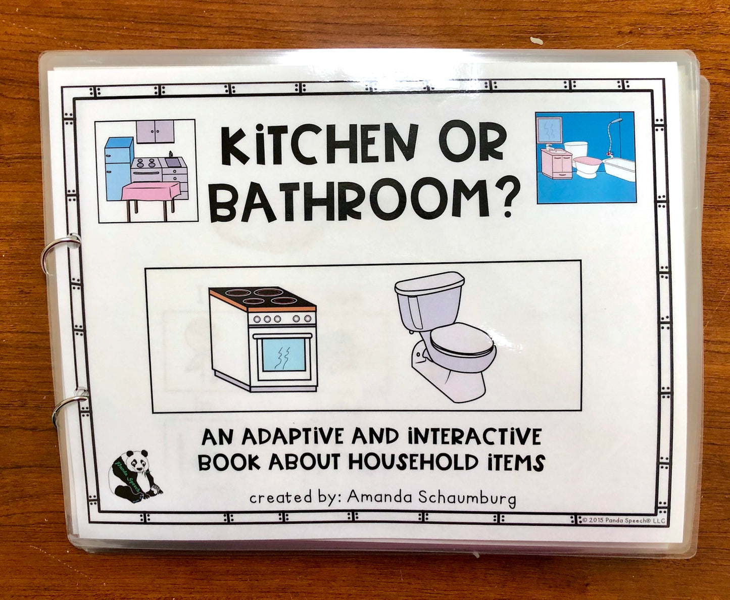 Functional Vocabulary Book: Kitchen or Bathroom? Print & Make Book