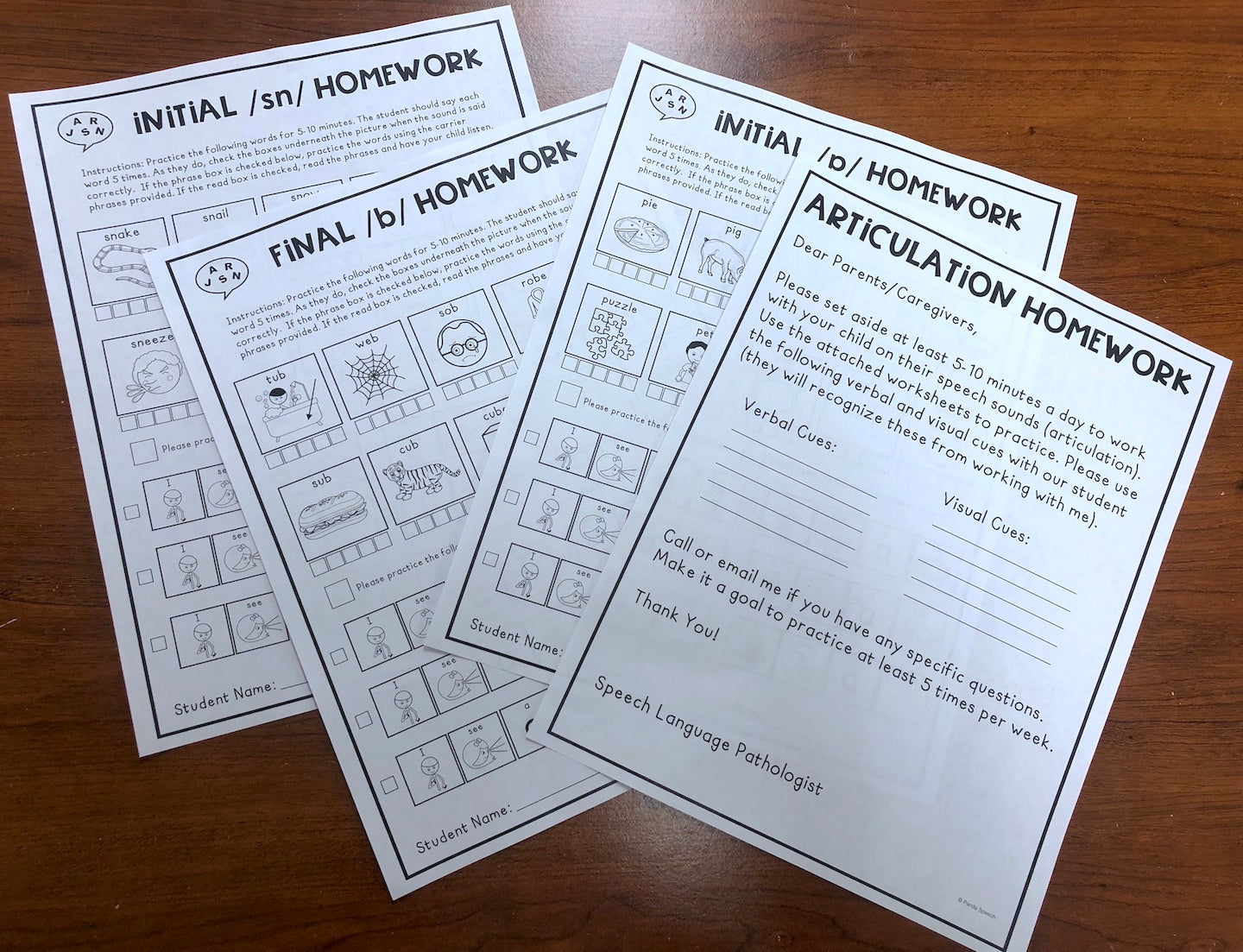 Articulation Homework Early Sounds: Words & Phrases + BOOM Cards