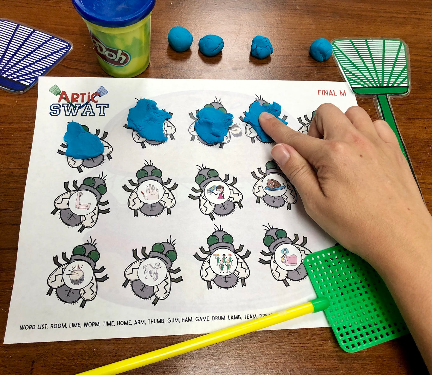 Artic Swat! Early Articulation Sounds ~ Play Dough Companion + Digital Options