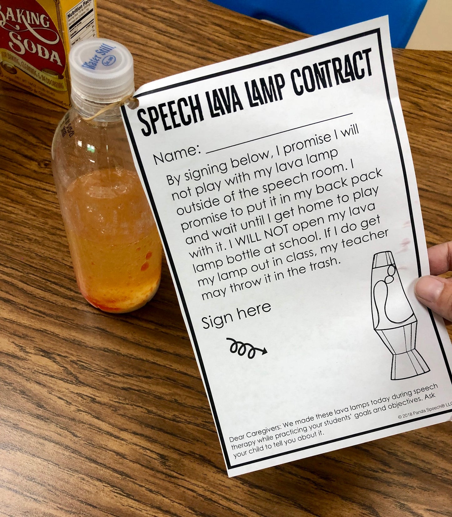 Speech Lava Lamps! Speech Therapy Science Experiment Visuals and Worksheets