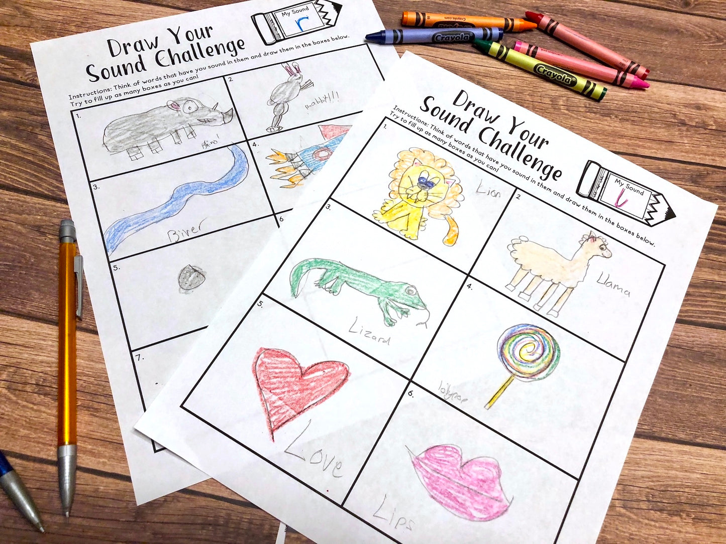 Draw Your Sound Speech Challenge ~ Print & Go FREEBIE