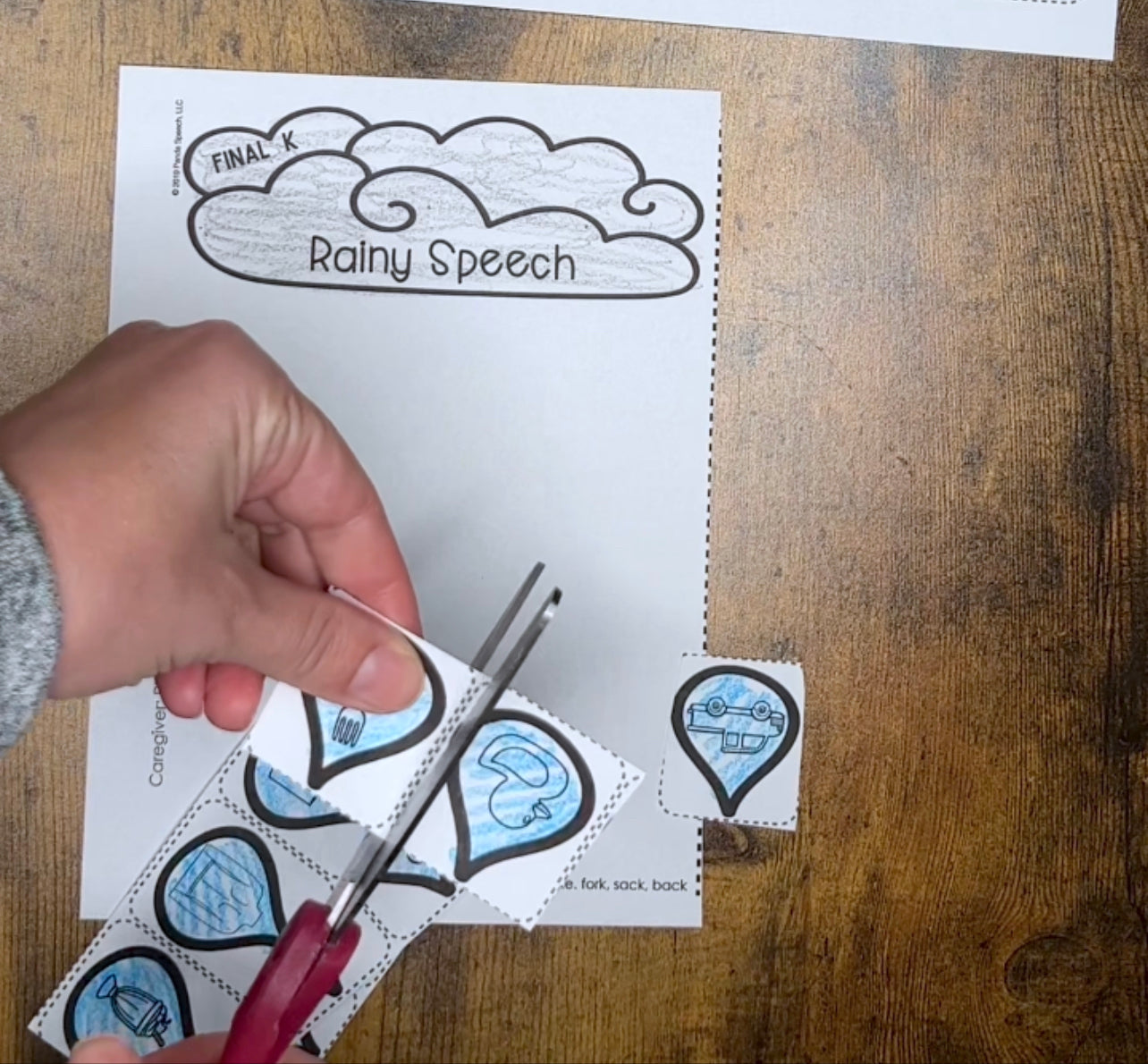Rainy Speech ~ One Page Speech and Language Craft