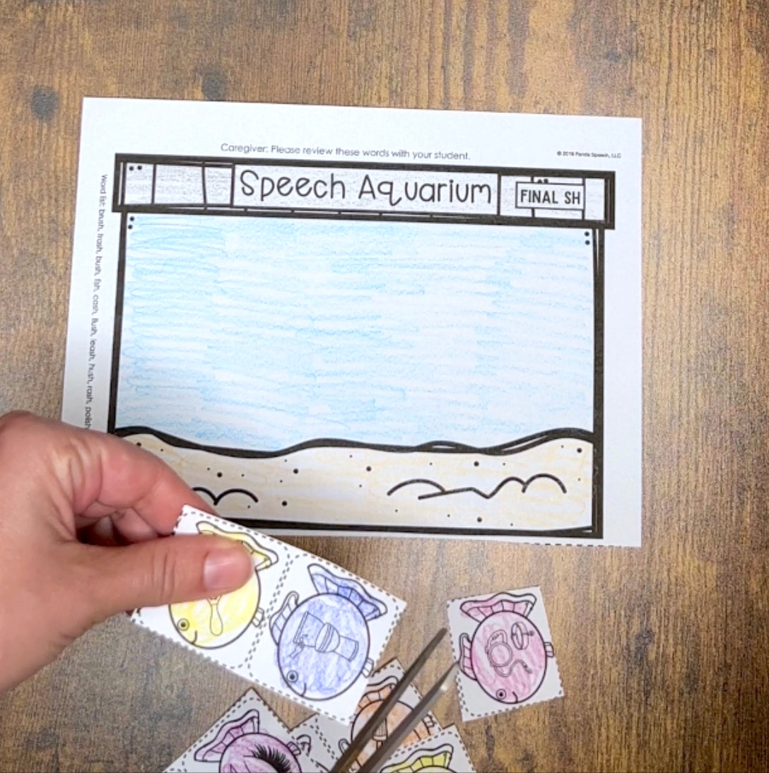 Speech Aquarium ~ One Page Speech and Language Craft
