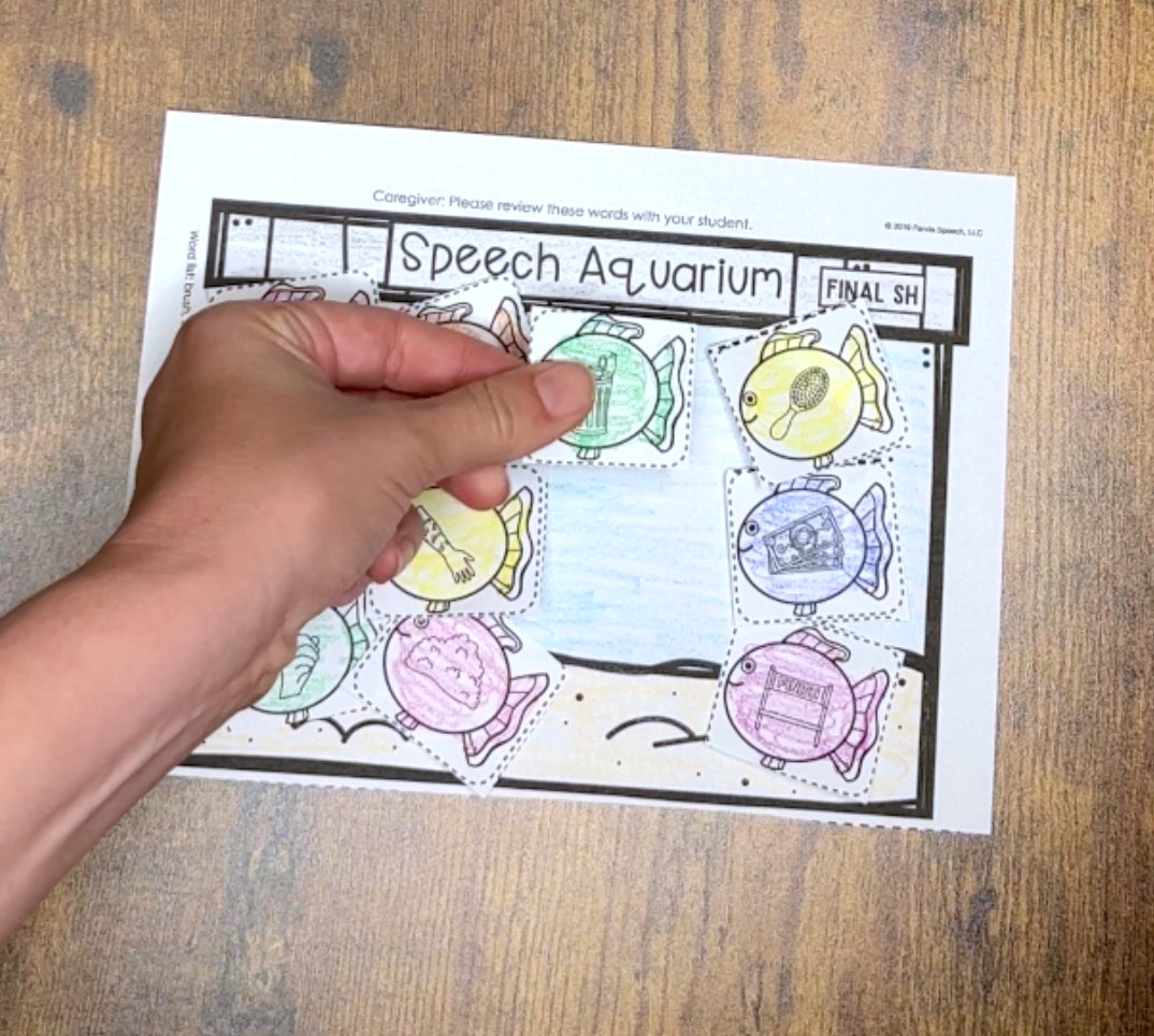 Speech Aquarium ~ One Page Speech and Language Craft