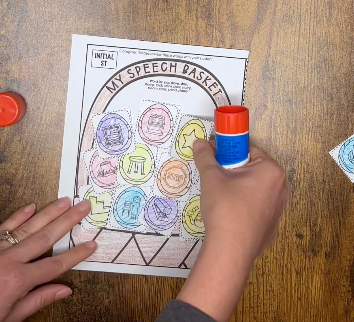 My Speech Easter  Basket ~  One Page Speech and Language Craft