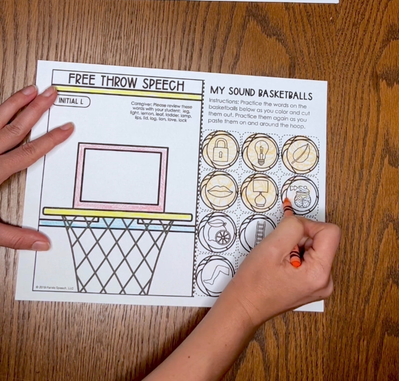 Free Throw Speech One Page Articulation & Language Craft