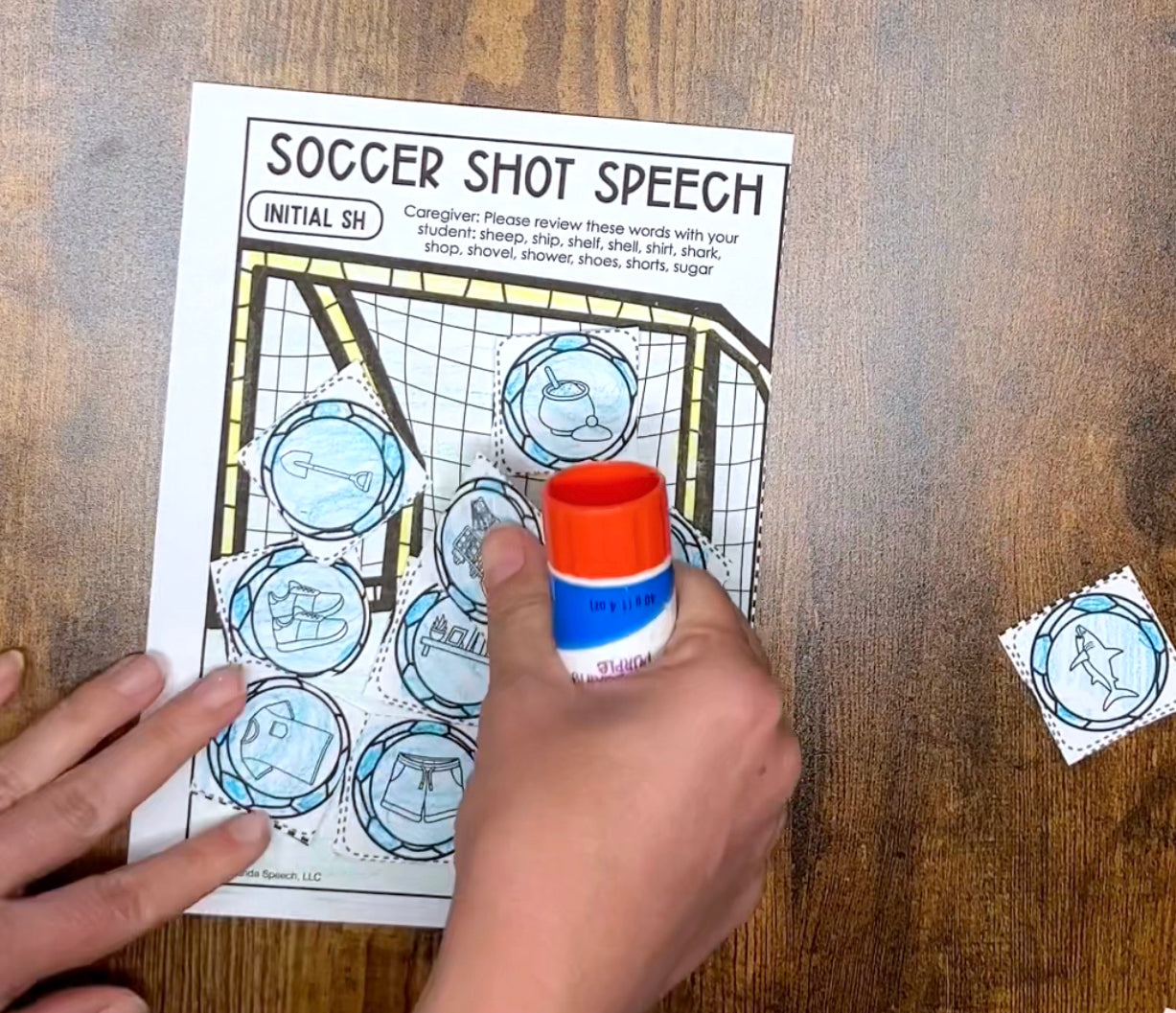 Soccer Shot Speech ~ One Page Speech and Language Craft