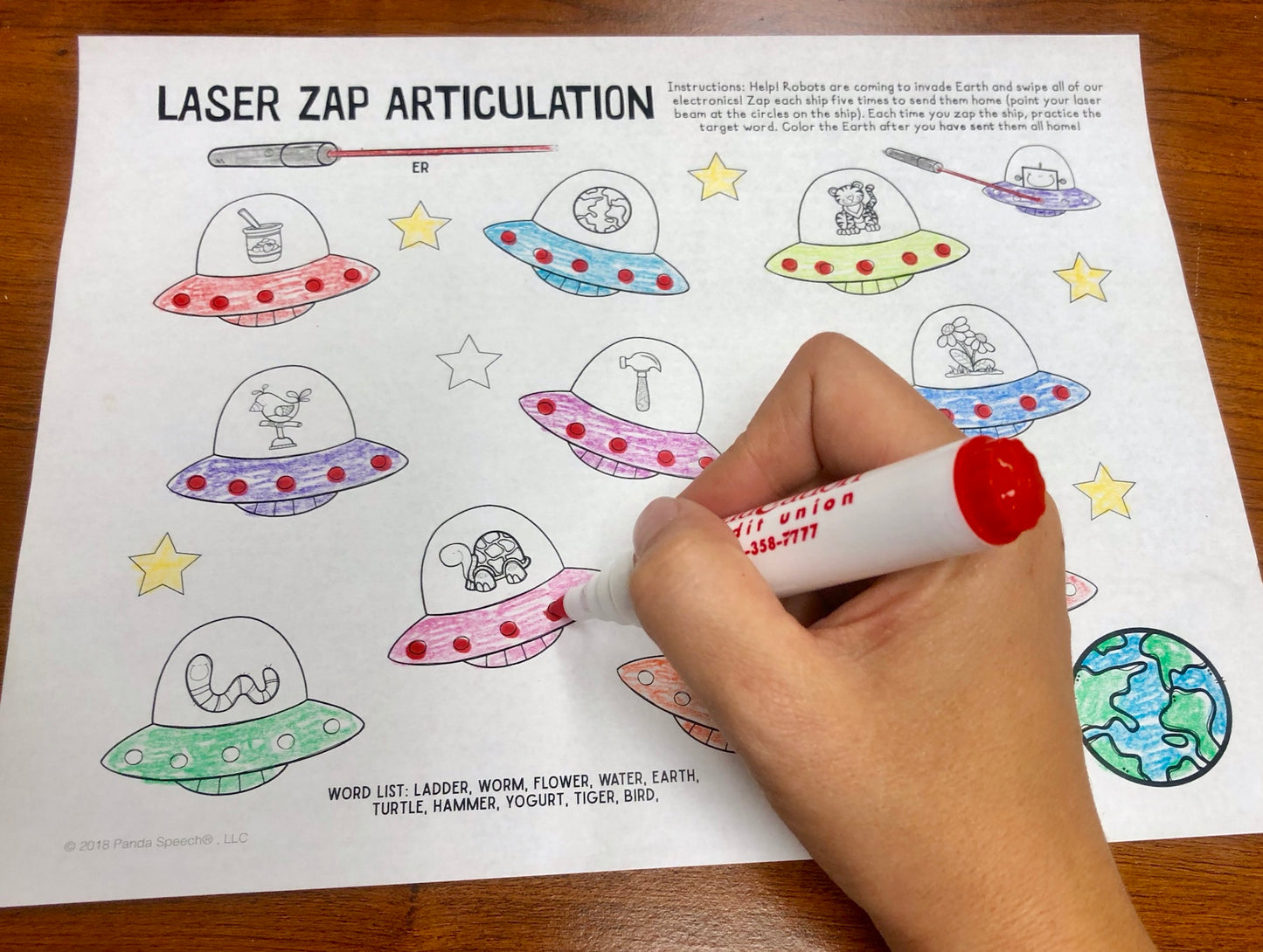 Laser Zap Speech ~ Print & Go for Artic and Language (laser pointers!)