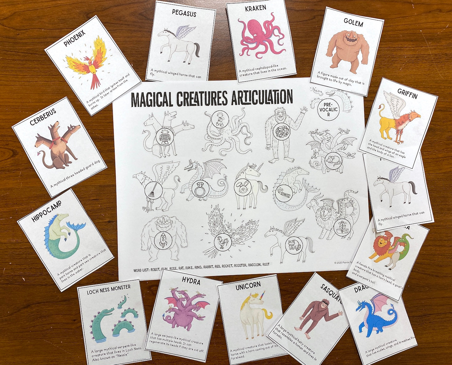 Mythical Creatures Articulation to go with Miss Turie's Magical Creatures Book Companion