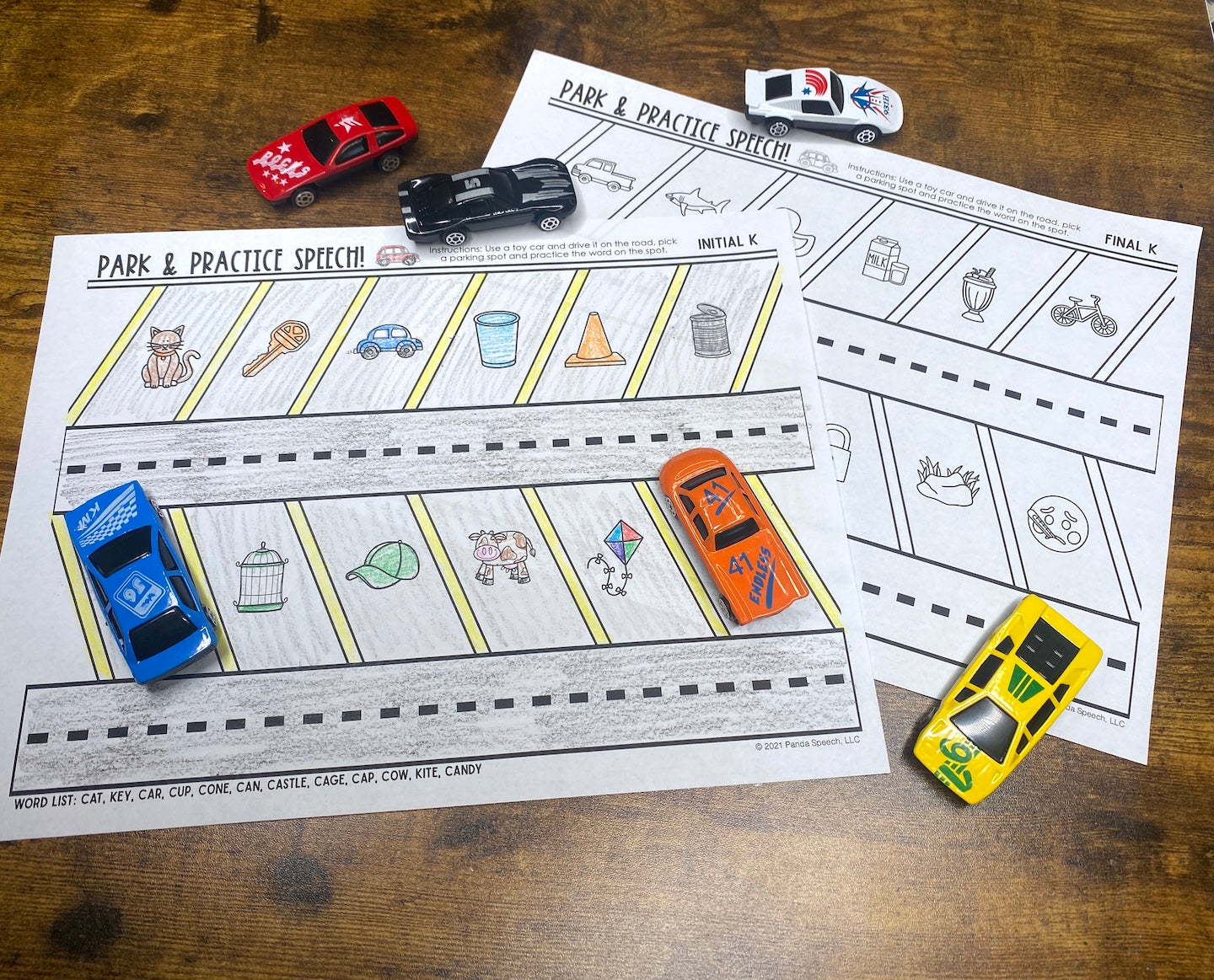 Park and Practice Speech Therapy Toy Companion for Toy Cars