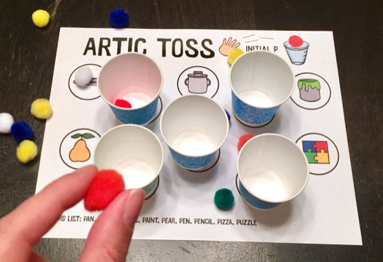 Artic Toss Toy Companion for Pom Poms & Paper Cups (Articulation)