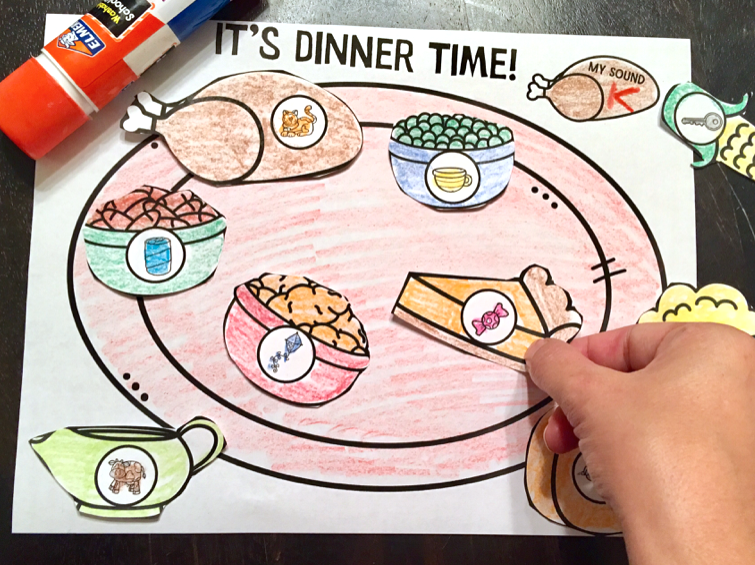 It's Dinner Time Articulation~ Speech Therapy Cut & Paste Craft