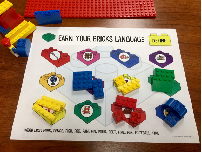 Earn Your Bricks Toy Companion for Language Skills (use with building bricks)