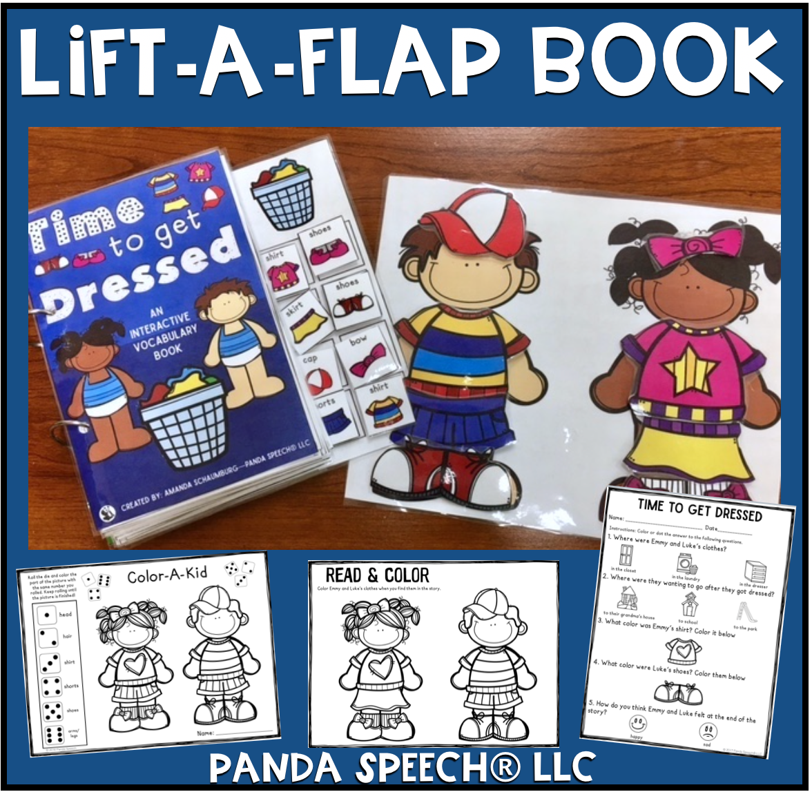 Time to Get Dressed! Lift a Flap Book (Print & Make Book)