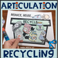 Articulation Recyling: A Cut & Paste Speech Therapy Craft