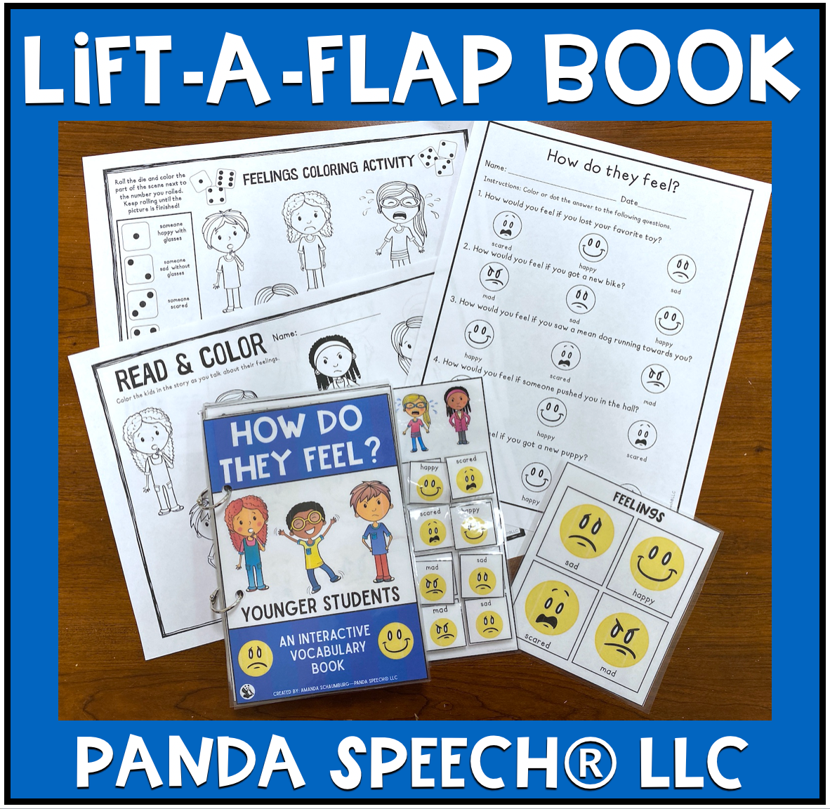 How Do They Feel? Lift a Flap Book for younger students (Print & Make Book)