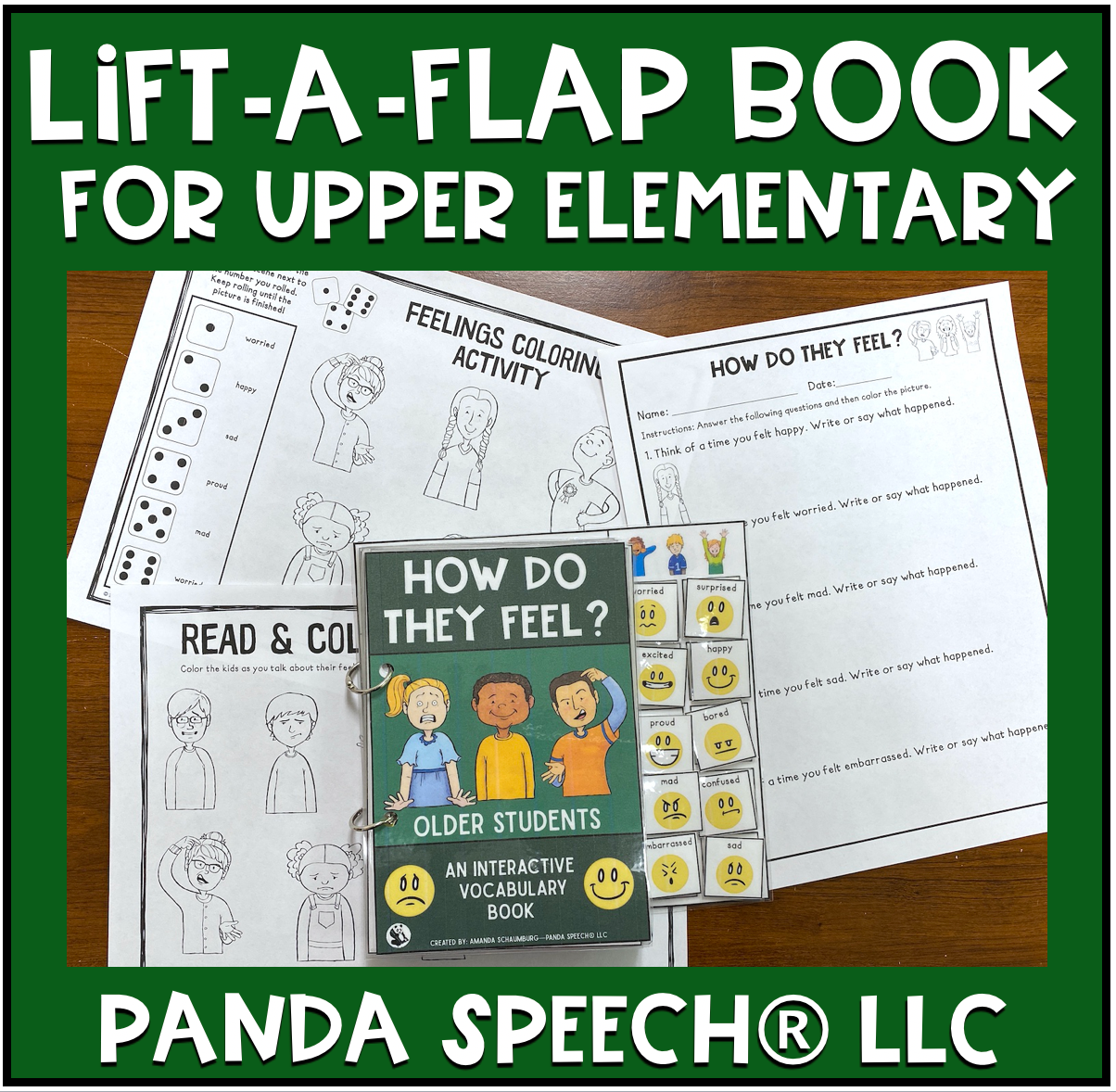 How Do They Feel? Lift a Flap Book for older students (Print & Make Book)