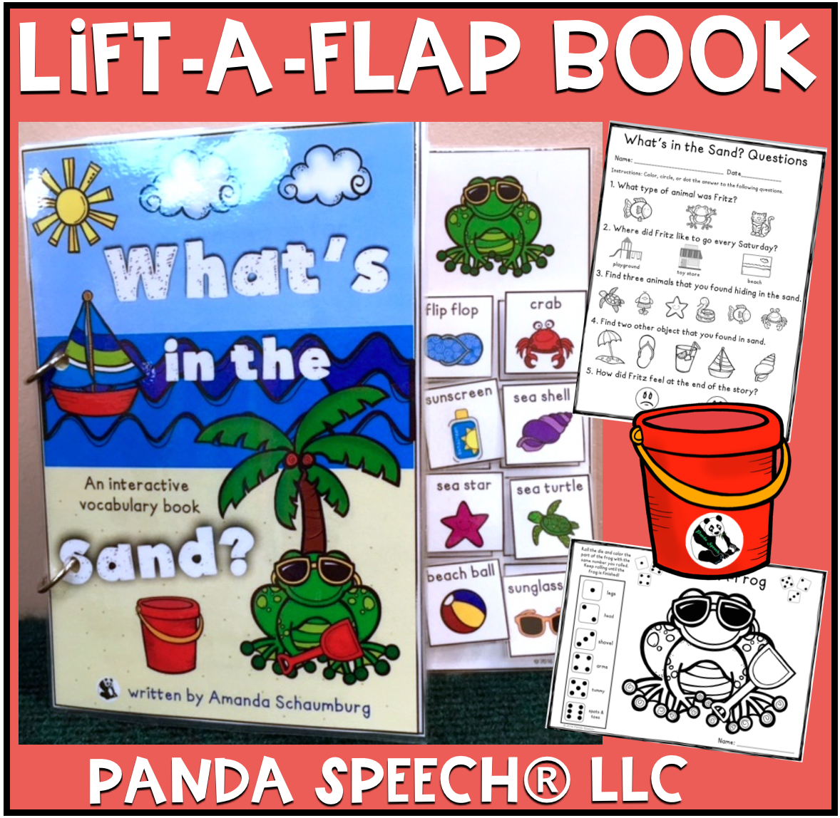 What's in the Sand? Lift a Flap Book (Print & Make Book)
