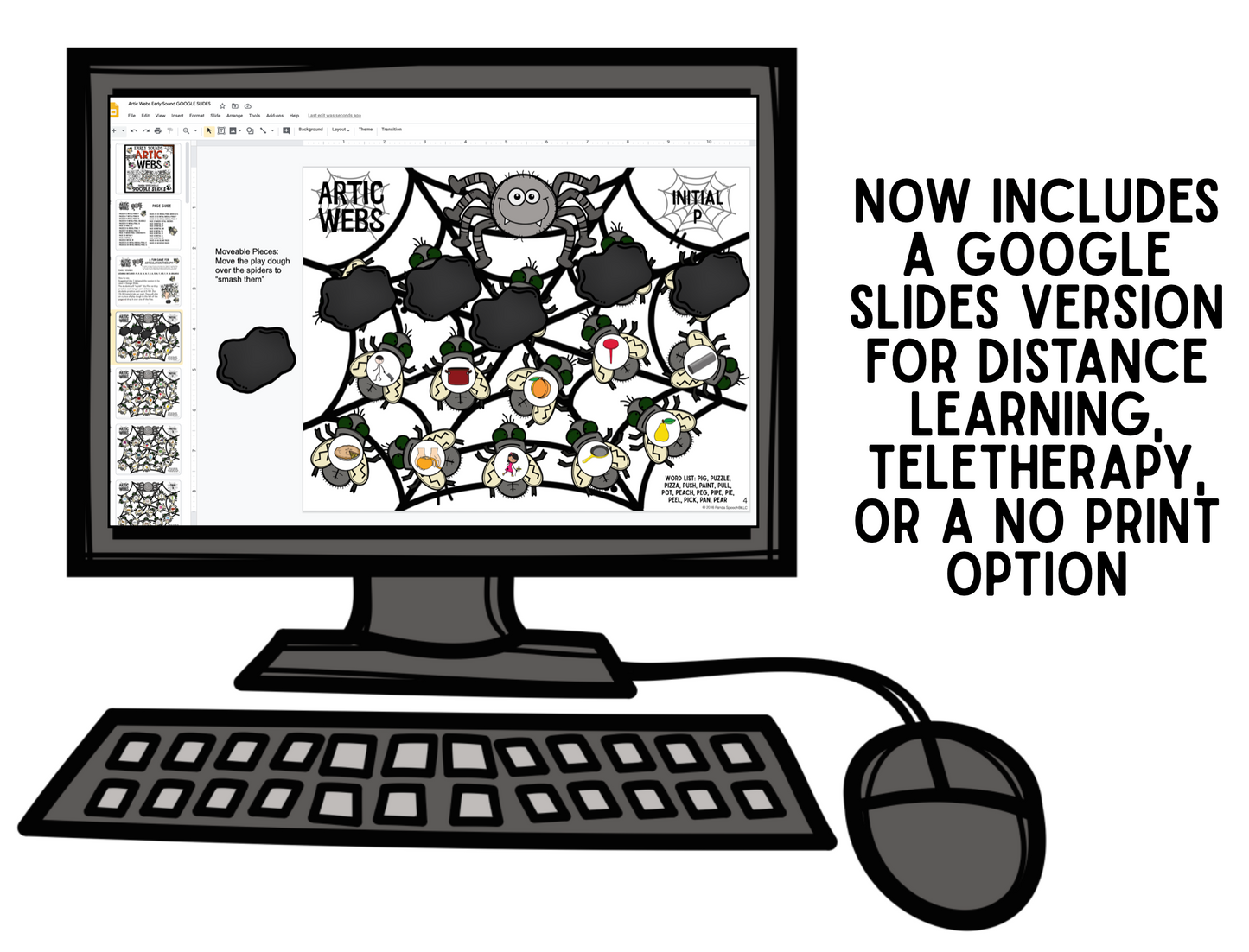Artic Webs! Later Articulation Sounds ~ Play Dough Companion + Digital Options