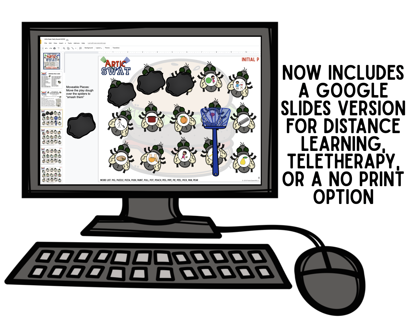 Artic Swat! Early Articulation Sounds ~ Play Dough Companion + Digital Options