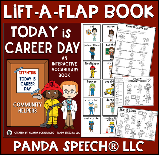 Today is Career Day Lift a Flap Book about community helpers (Print & Make Book)