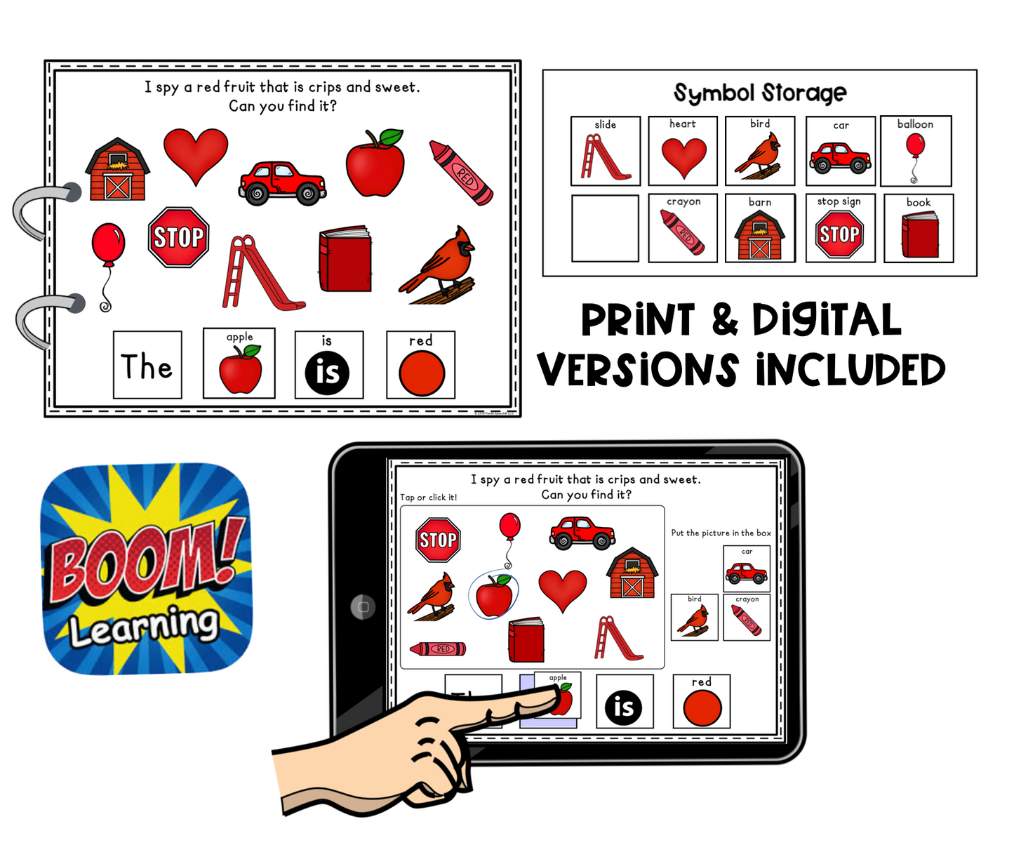 I Spy RED Things! Color Series Print & Make Books (includes a digital BOOM Card book)