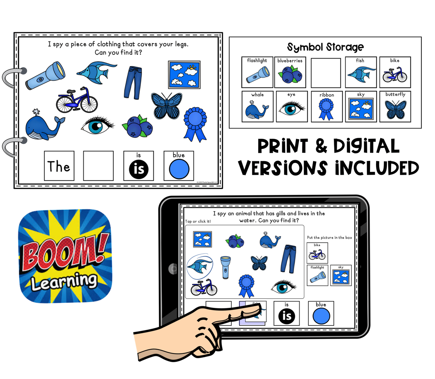 I Spy BLUE Things! Color Series Print & Make Books (includes a digital BOOM Card book)