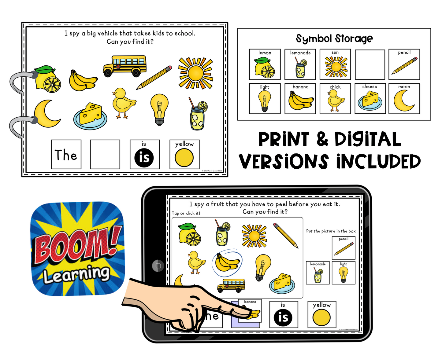 I Spy YELLOW Things! Color Series Print & Make Books (includes a digital BOOM Card book)