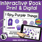 I Spy PURPLE Things! Color Series Print & Make Books (includes a digital BOOM Card book)