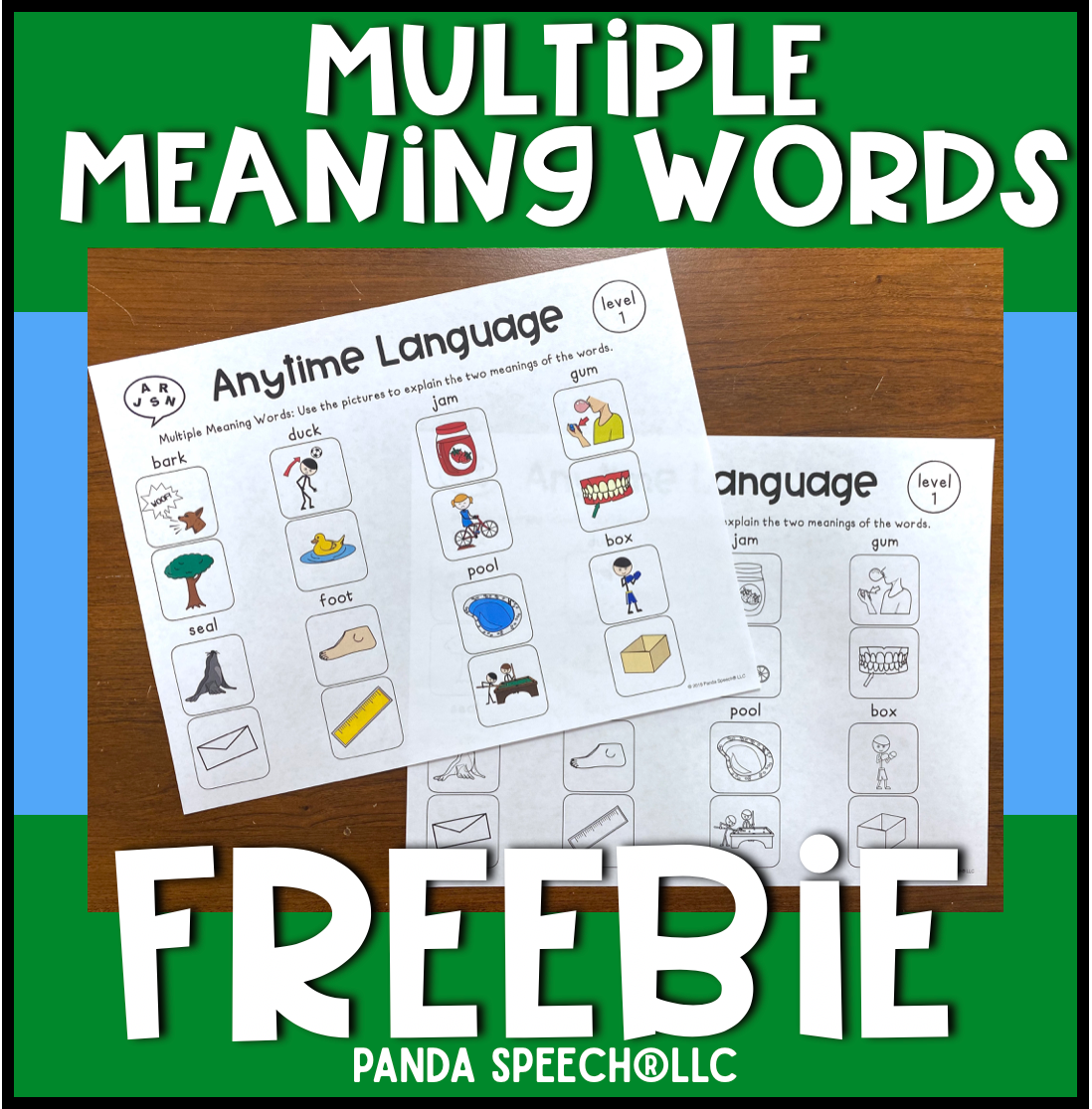 Multiple Meaning Words ~ Print & Go FREEBIE