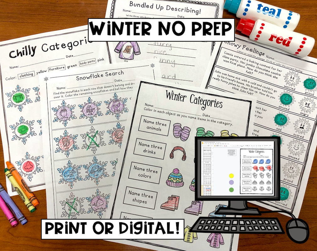 Winter No Prep Language Pack (Huge pack!)