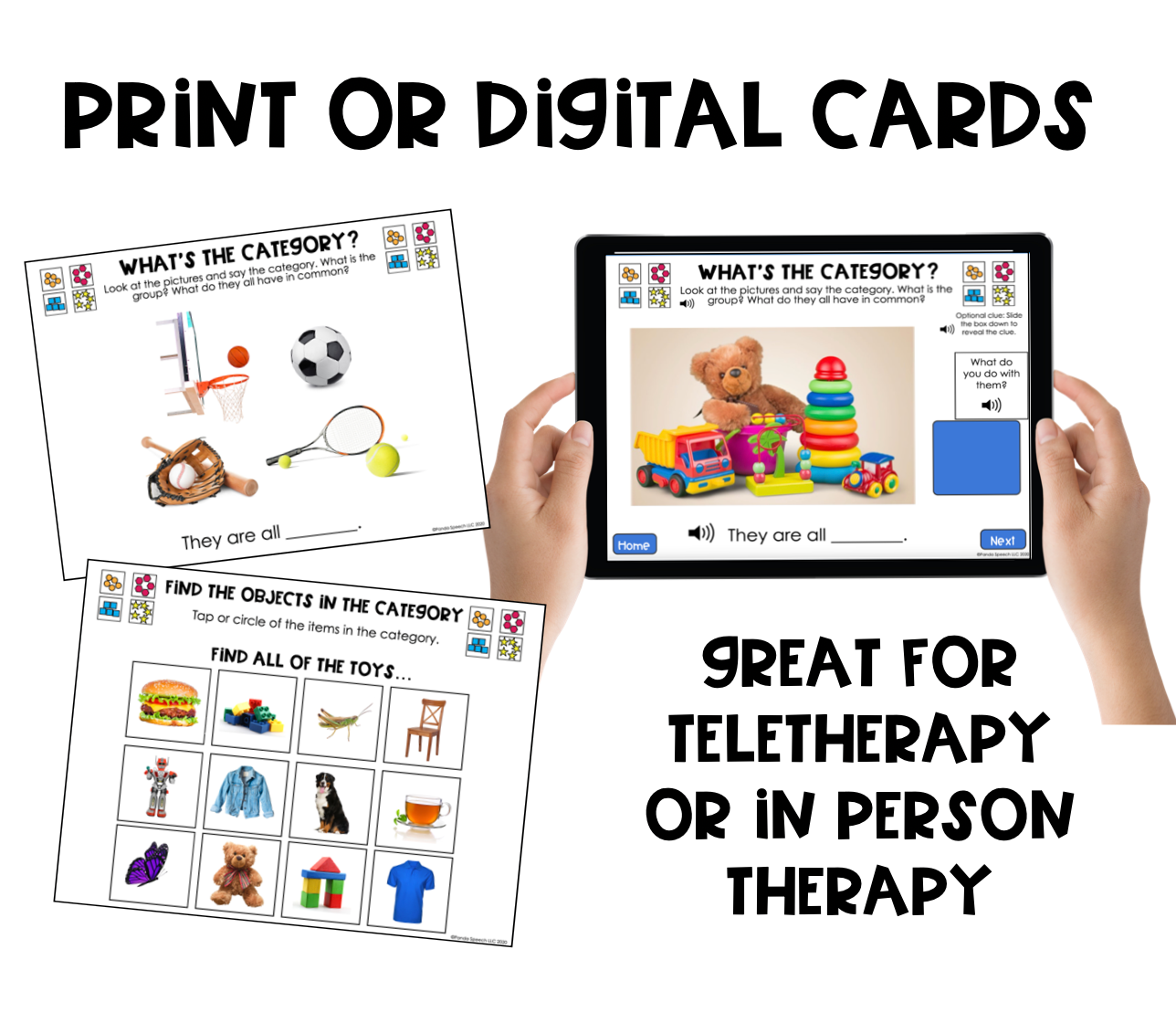 Real Photo Language Cards: Categories & More! Print and Digital Cards