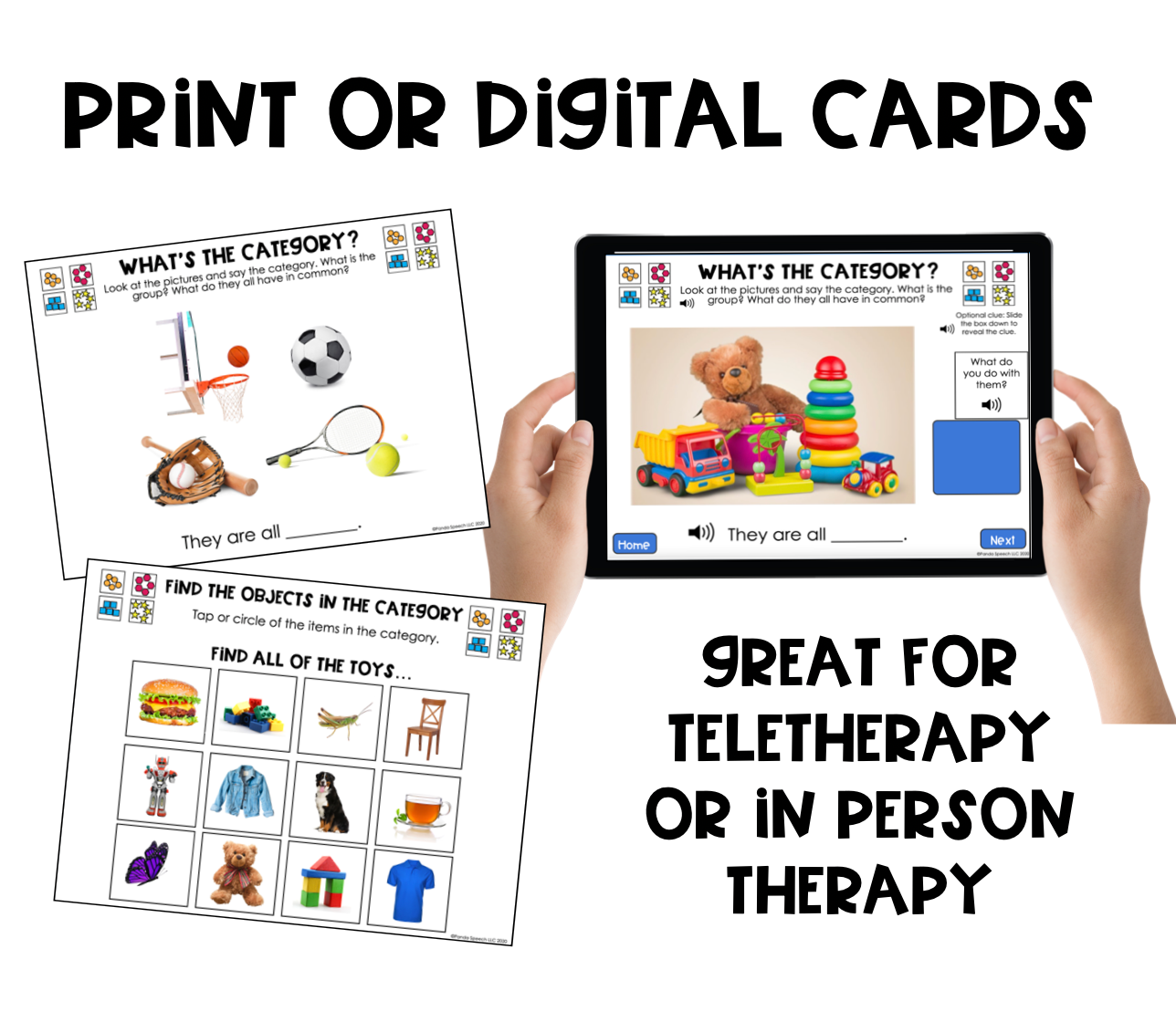 Real Photo Language Cards: Categories & More!  Print and Digital Cards