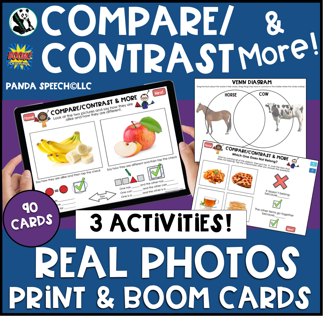 Real Photo Language Cards: Compare and Contrast