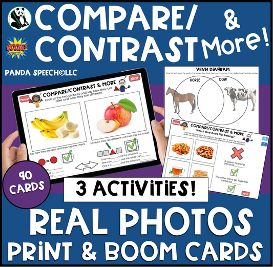 Real Photo Language Cards: Categories & More!  Print and Digital Cards