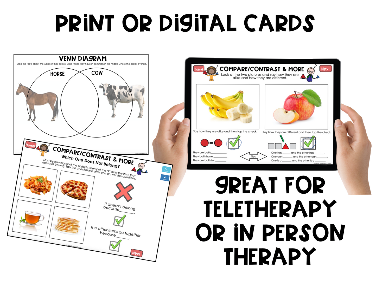 Real Photo Language Cards: Compare and Contrast