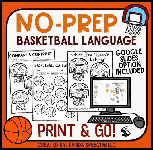 Basketball No Prep Language Pack (Quick pack!)