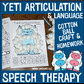 Yeti Articulation and Language! Speech Therapy Cotton Ball craft