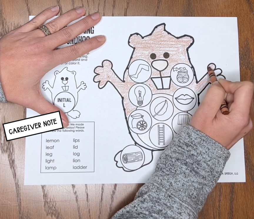 Double Dotting Speech Groundhog ~ A Speech Therapy Art Activity