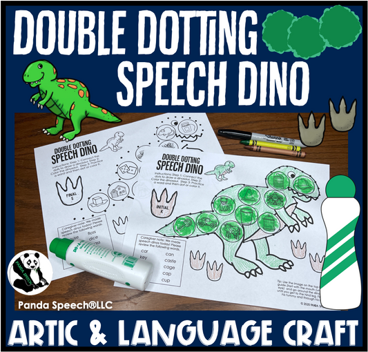 Double Dotting Speech Dinosaur ~ A Speech Therapy Art Activity