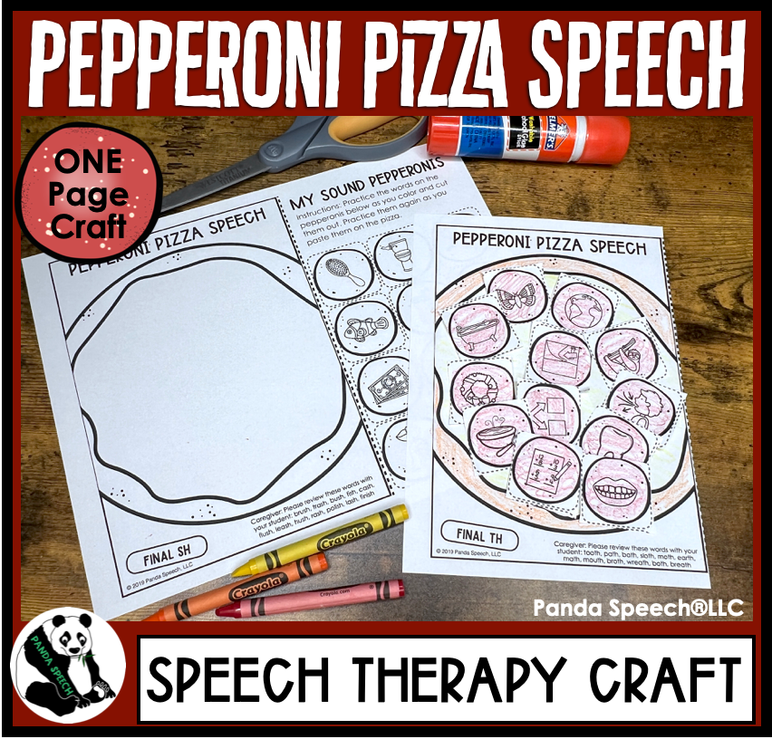 Pepperoni Pizza Speech ~ One Page Articulation & Language Craft