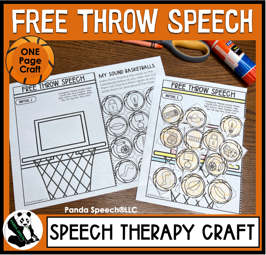 Free Throw Speech One Page Articulation & Language Craft