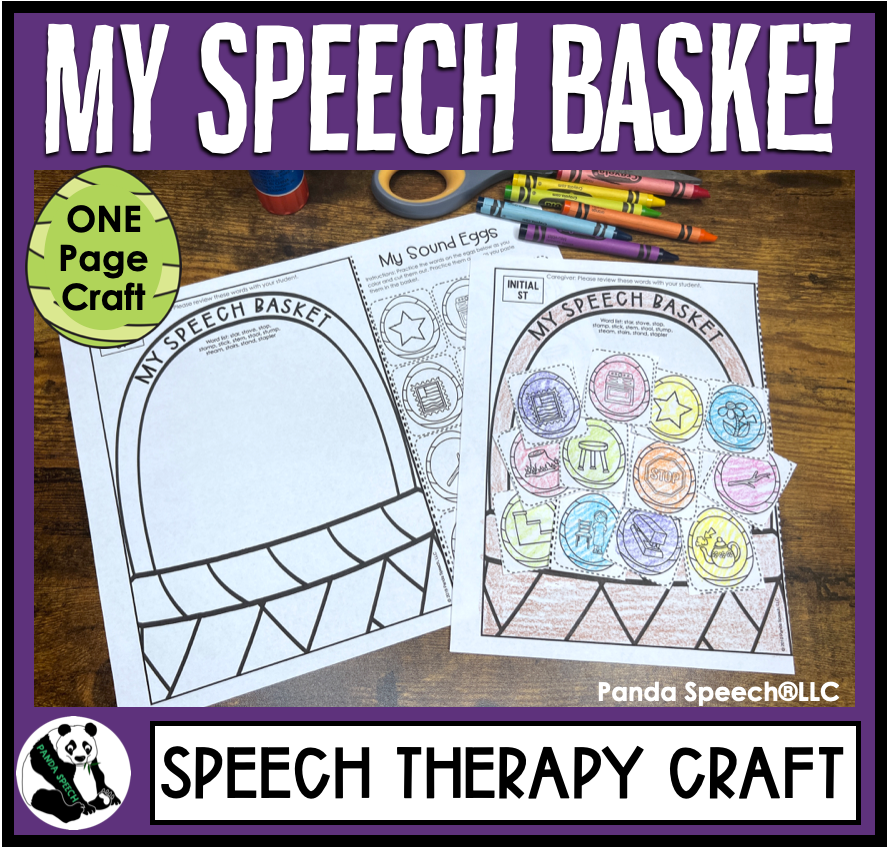 My Speech Easter  Basket ~  One Page Speech and Language Craft