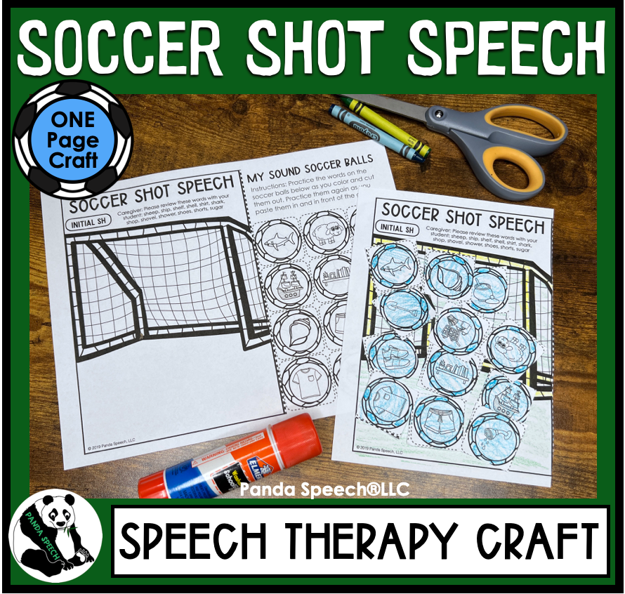 Soccer Shot Speech ~ One Page Speech and Language Craft