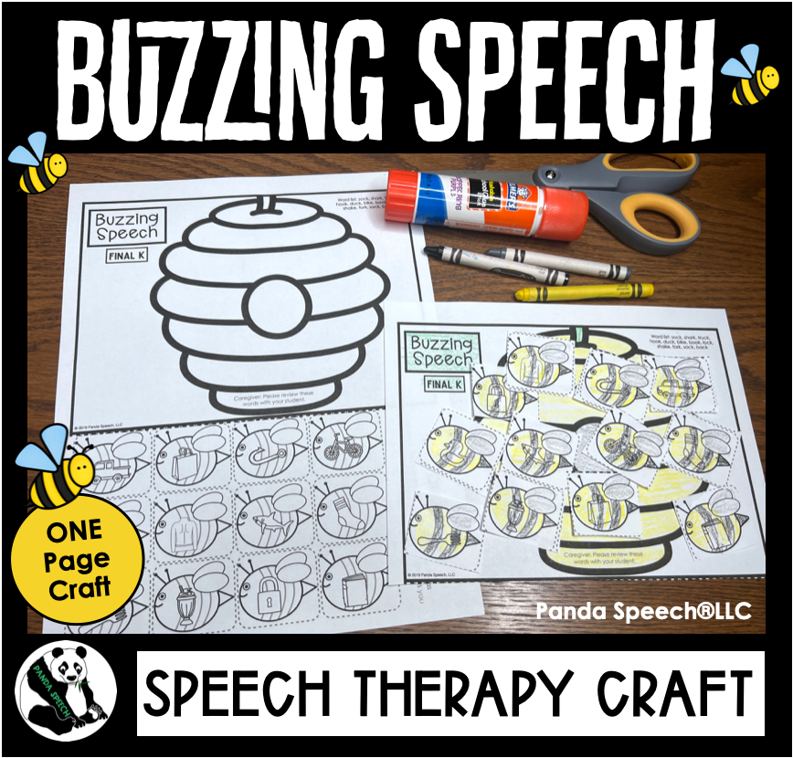 Buzzing Speech ~ One Page Speech and Language Craft