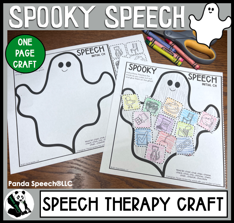 Spooky Speech Ghost ~ One Page Speech and Language Craft