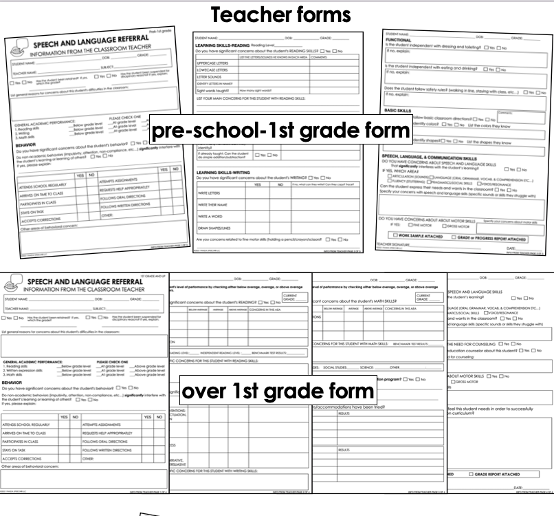 The School SLP Case Management Kit ~ The forms you wish you had!
